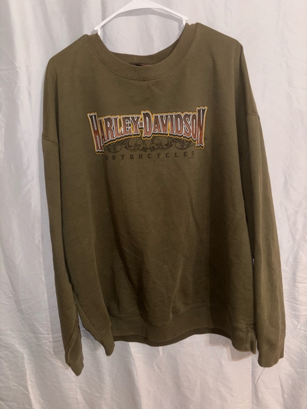 Bravado Olive Green Crewneck Sweatshirt with Chest Graphic